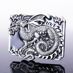 Unique Buckle Silver Bold Dragon Buckle Fits 1-5/8&Prime; Wide Belt