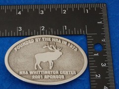 NRA Whittington Center 2001 Sponser Belt Buckle, Complete & Functional