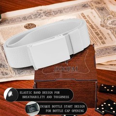 DOOPAI Canvas Suitable for 28-44 waistline, easy to cut, White Belt