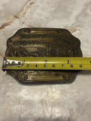 America’s Heroes Belt Buckle Solid Brass Fire Engine Horse Department 784