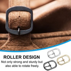 12Pcs 1&Prime; Single Prong Metal Roller Pin Belt Buckles Silver/Light Gold