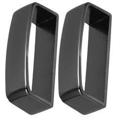 2Pcs Durable Zinc Alloy Belt Loop Keepers for Sewing Dark Grey Metal Buckles