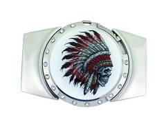Hidden Lighter Belt Buckle Native Indian Chief American Men Women Skeleton Rare
