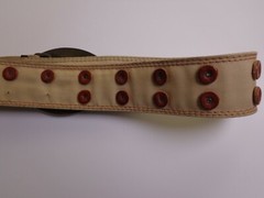 VTG RARE HUGO BOSS LEATHER NATIVE AMERICAN INDIAN CHIEF HEAD BELT BUCKLE 42,9&Prime;