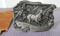 Vintage Arroyo Grande Buckle Co. Lmt&rsquo;d Ed « The Great Southwest » Belt Buckle 1983