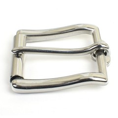 Heavy Duty Stainless Steel Roller Buckle – 1½ » Nickel Safe Polished Belt Buckle