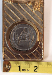 Vtg Belt Buckle Liberty Centennial Coin 1986 Statue of Liberty Leslie Mfg Metal