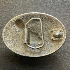 Vintage Winston Eagle Belt Buckle Silver Tone Oval Western Americana 3.5”