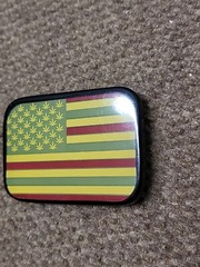 Cannabis Flag Belt Buckle Bob Marley Weed Style