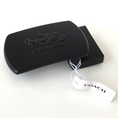COACH Boxed Horse and Carriage Plaque Belt Buckle for 38mm Belts, Black, CE865
