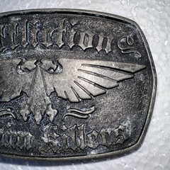 Vintage Affliction Belt Buckle Denim Killers Double Headed Eagle Y2K Masonic