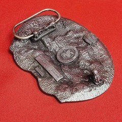 Vintage King of the Road Lone Trucker Red Artic Truck Driver Belt Buckle 1990