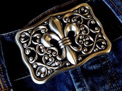 Belt buckle lily buckle ornament silver antique vintage removable buckle 4 cm