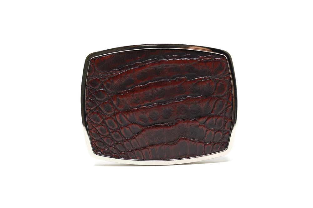 Caiman Belt Buckle, Exotic Belt Buckle, ( 1.5 ») Removable Western Buckle