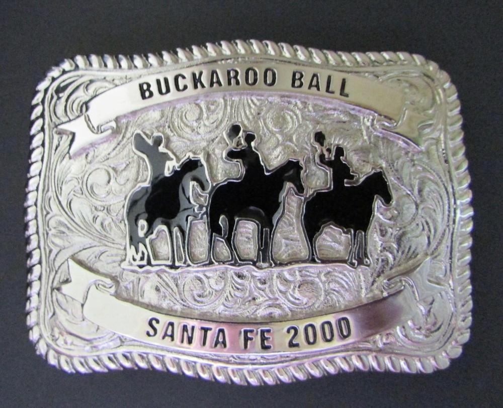 Buckaroo Ball Santa Fe 2000 « Enamel Horses » Belt Buckle