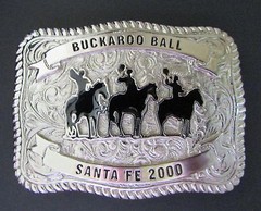 Buckaroo Ball Santa Fe 2000 « Enamel Horses » Belt Buckle