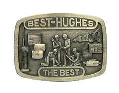Pewter Belt Buckle Best-Hughes The Best 3.25”x 2.5” Fit Belts Up To 1.75” Wide e