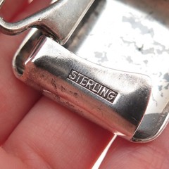 Hickok 925 Sterling Silver Antique Art Deco Enamel FLT Monogram Belt Buckle