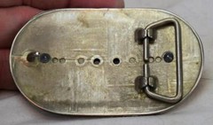 Silver Tone Ornate Pattern Belt Buckle