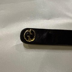 GUCCI Pre-Owned Vintage Leather Belt Black Gg Logo