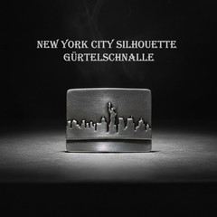 New York City Silhouette Belt Buckle Skyline Metal Urban Modern Design
