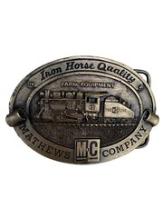 Vtg 1970’s Iron Horse Quality Farm Equip Mathews Company Belt Buckle