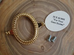 Screw Mount for Buckle 30x40mm Vertical Hamilton Gold Plated (Pkg 12) 2107