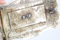 Vintage 70s Rockabilly Silver Nickel Flower Bucking Horse Bronco Belt Buckle