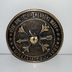 Vintage USAF Air to Air Weapons Meet William Tell 1982 Bronze Belt Buckle