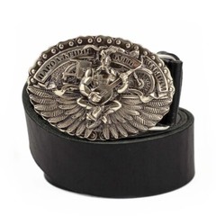 German silver belt buckle « Born to be free », Biker german silver belt buckle