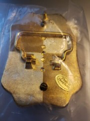 New Black & Gold Western Style Belt Buckle For Silver Dollar Or 39mm Stone NOS