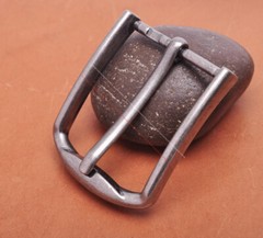 40mm Men Silver Quality Classic DIY Leathercraft Heel Bar Prong Pin Belt Buckle