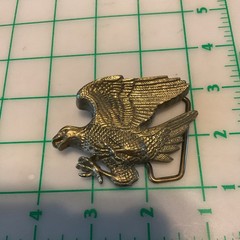 Lot of 4belt buckles brass pewter Star. Brass Eagle and others