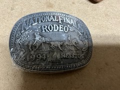 Vintage 1994 Hesston National Finals Rodeo Men’s Women’s Belt Buckle Mint Sealed