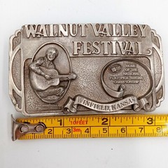 Bluegrass Guitar Belt Buckle Music Festival Dan Crary 1986 Walnut Valley