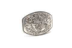 Floral Western Belt Buckle, (1.5 ») Removable Western Buckle