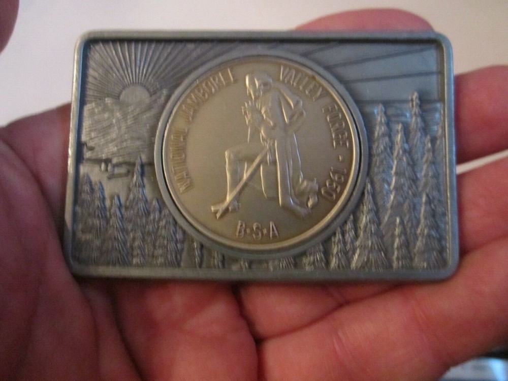 1950 NATIONAL JAMBOREE VALLEY FORCE COIN MEDALLION BELT BUCKLE – GW5