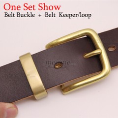 Mens solid brass belt buckle keeper replacement 1.5&Prime; 38mm belt loop set Lot
