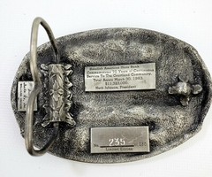 Siskiyou Farming Belt Buckle Swedish American State Bank 70th Anniversary