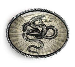 Snake Belt Buckle – Wisdom and Strength Tattoo Flash Belt Buckle – 815