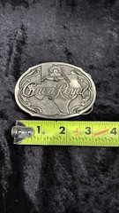 Vintage Silver Crown Royal Liquor Belt Buckle