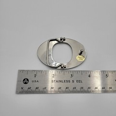 O Initial Brushed Chrome Belt Buckle 3&Prime; x 2&Prime; Up To 1 1/4&Prime; Belt