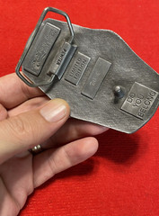 Pacific Brass And Buckle Sergeants Major Association Pewter Belt Buckle LE # 704