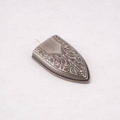 25MM Antique Western Cowboy Flower Engraved Leathercraft Belt Buckle 3-Piece Set