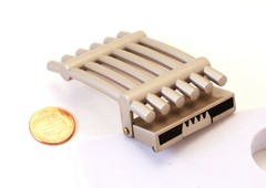 New 1 1/2&Prime; (38MM)high style clip-on(#T20) buckle, smoke gray color US stock