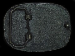 TE05131 VINTAGE 1970s **NET PLAY** TENNIS CARTOON SPORTS BELT BUCKLE
