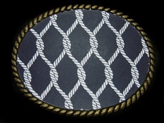 TD03128 REALLY COOL **ROPE NETTING** PATTERN ART FASHION BELT BUCKLE