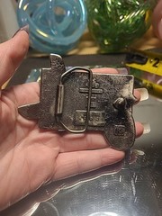 1970s Sci-Fi Weird Motorcycle-Plane Pilot MM Limited Vintage Belt Buckle