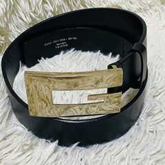 GUCCI Pre-Owned Belt Black Mark Leather