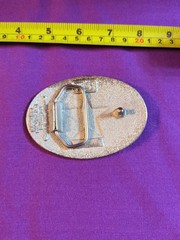 Texoma Leather & Brass – The State of Texas Flag Star Silver Belt Buckle